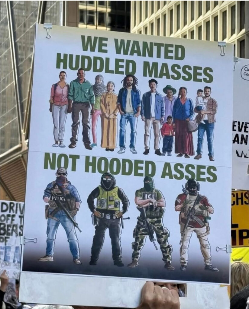 Protest sign, Olympia WA